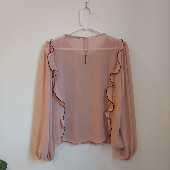 Zara Ruffled Pink Blouse - Picture 5 of 10